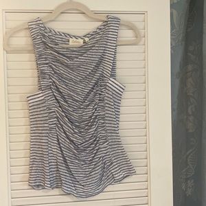 Blue and white stripe top from Anthropologie